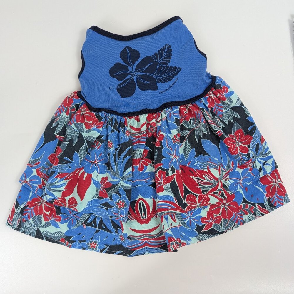 Tommy Bahama Blue Hibiscus Summer Dog Dress - Large